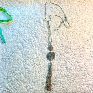 Ruby Rd Elegant Silver Pendant Necklace Crystal hooked Chains 22” All occasions